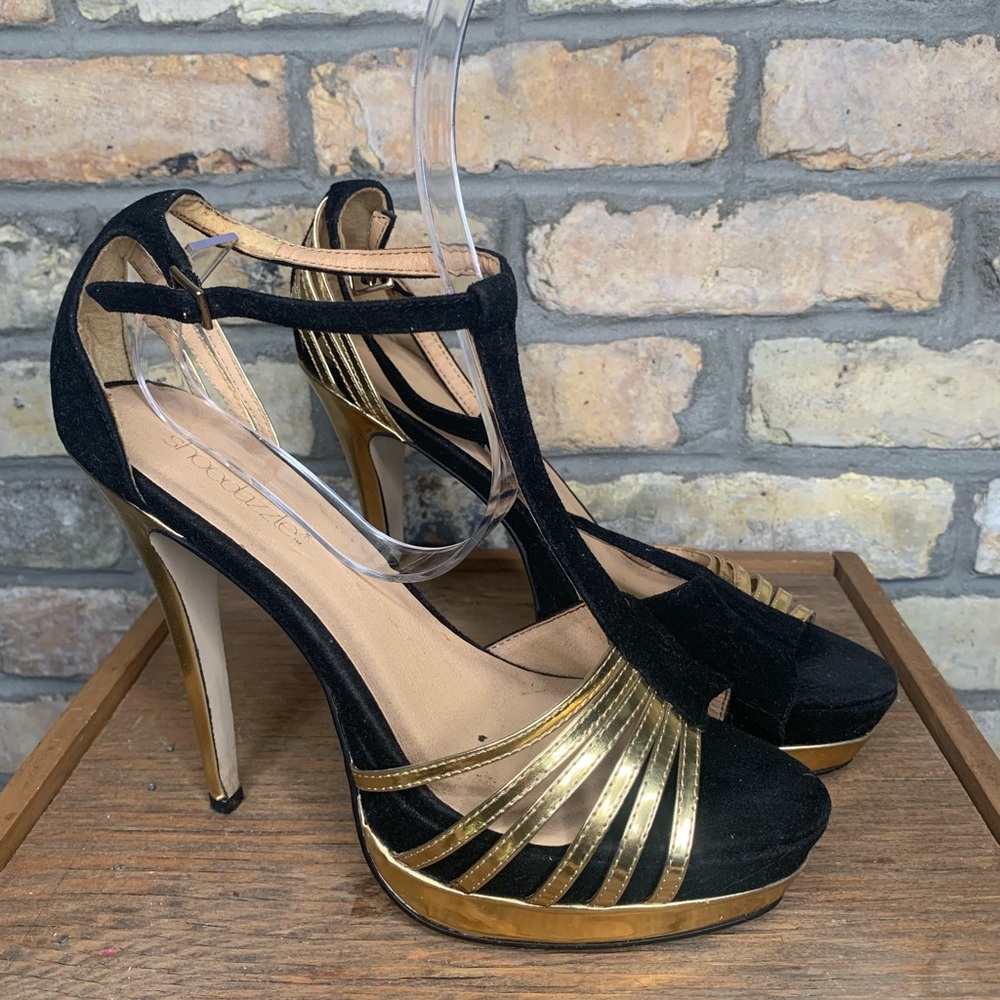 COPY - Shoedazzle ‘Juxtapose’ T-Strapped 5.5” Heeled Sandal